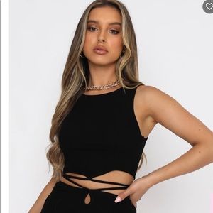 Black crop top brand new